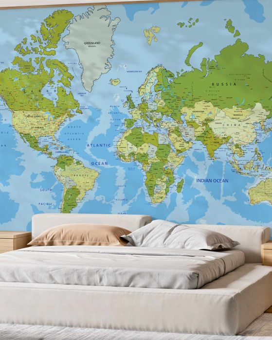 Fototapeta klasyczna mapa świata