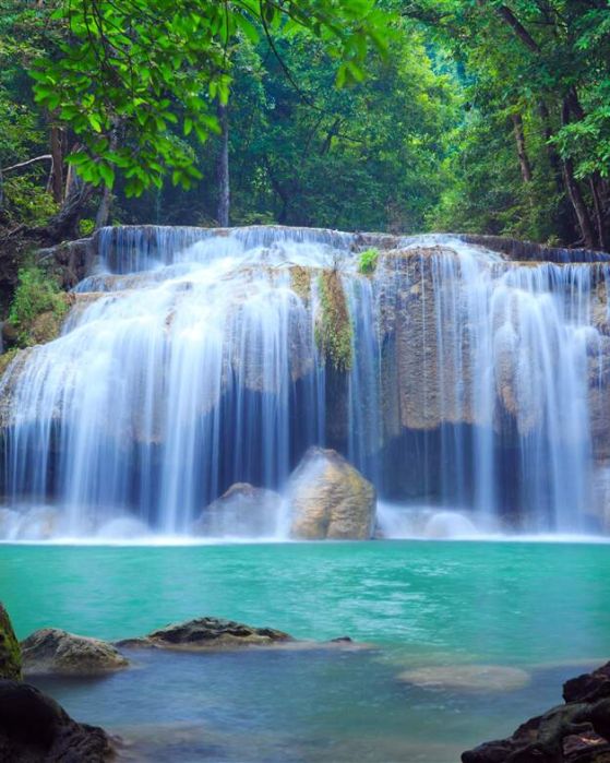 Fototapeta Erawan wodospad, Kanchanaburi, Tajlandia