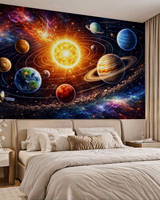 Fototapeta kolorowy układ planetarny