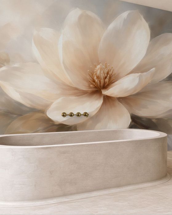 Fototapeta kremowa magnolia w blasku