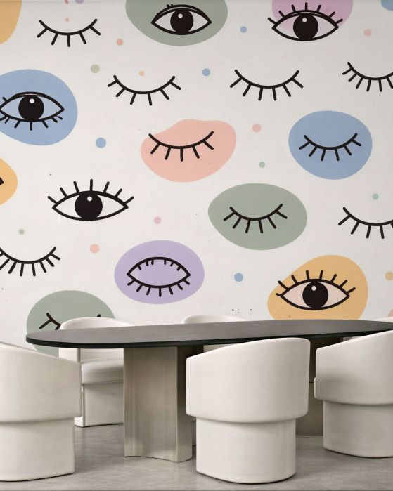 Fototapeta pastelowe oczy boho