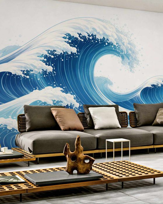 Fototapeta błękitne fale oceanu