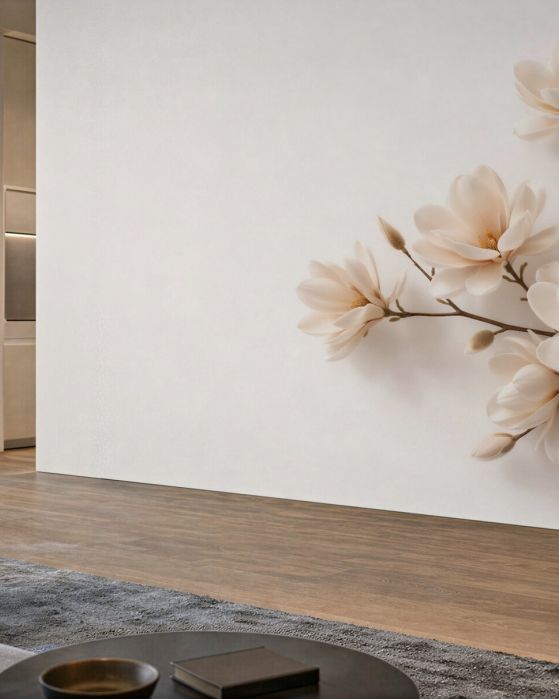 Fototapeta kremowe magnolie w subtelnej kompozycji