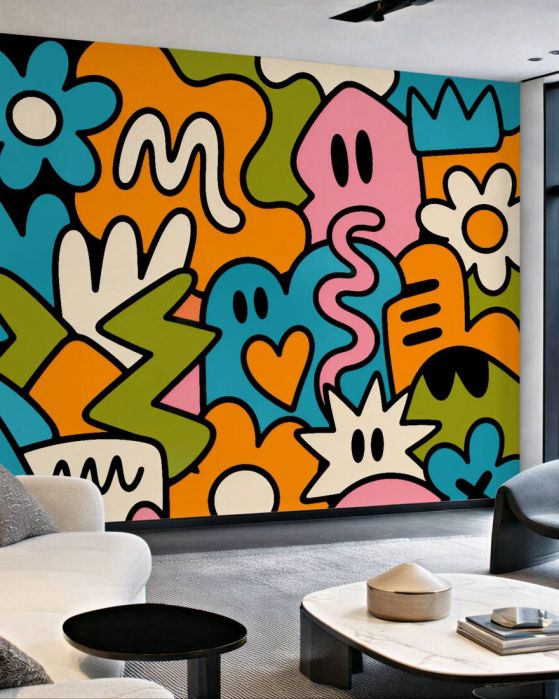 Fototapeta kolorowy pop art uśmiech