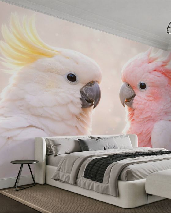 Fototapeta pastelowe kakadu w blasku