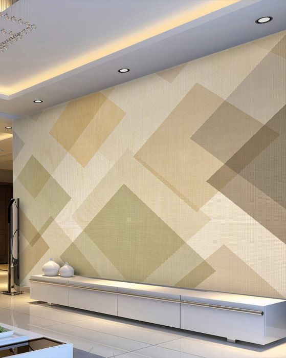 Fototapeta beżowa geometria w nowoczesnym stylu