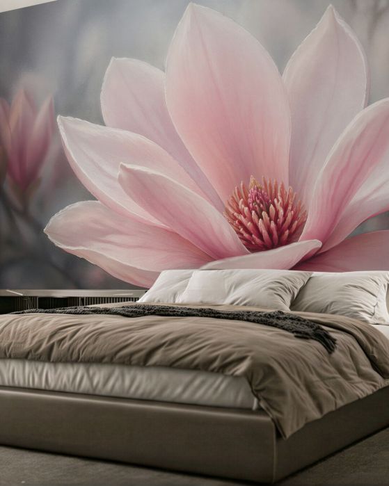 Fototapeta różowa magnolia o świcie
