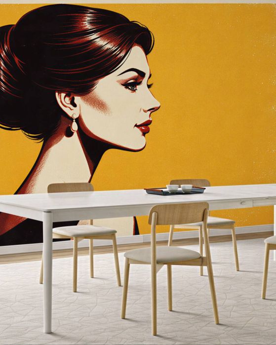 Fototapeta elegancki profil kobiety retro