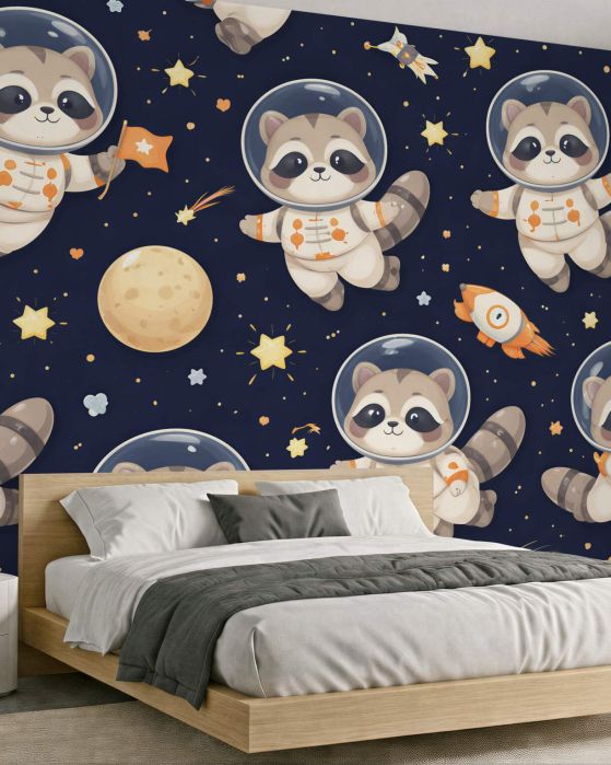 Fototapeta szopy astronauci w kosmicznej przygodzie