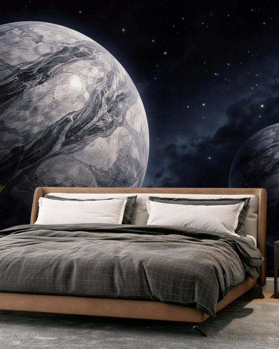Fototapeta mroczne planety w gwiezdnej ciszy