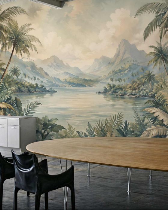 Fototapeta rajska laguna wśród palm