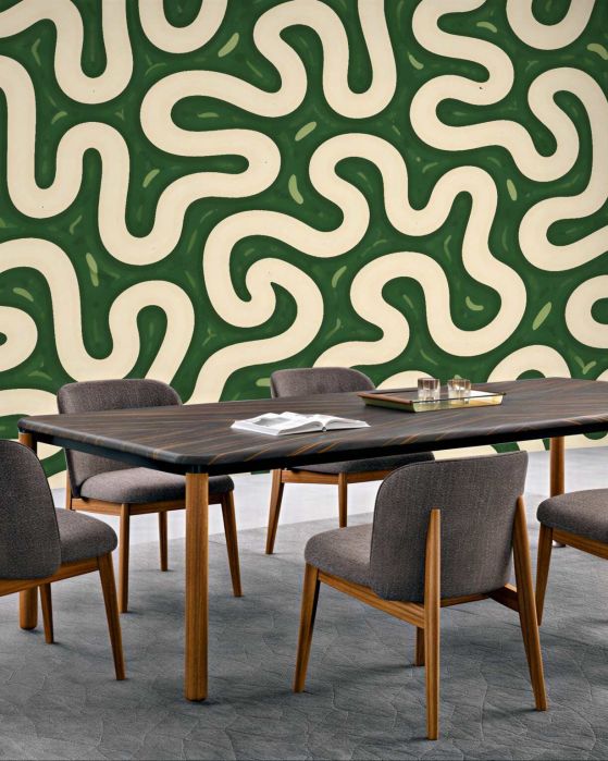 Fototapeta zielony abstrakcyjny labirynt