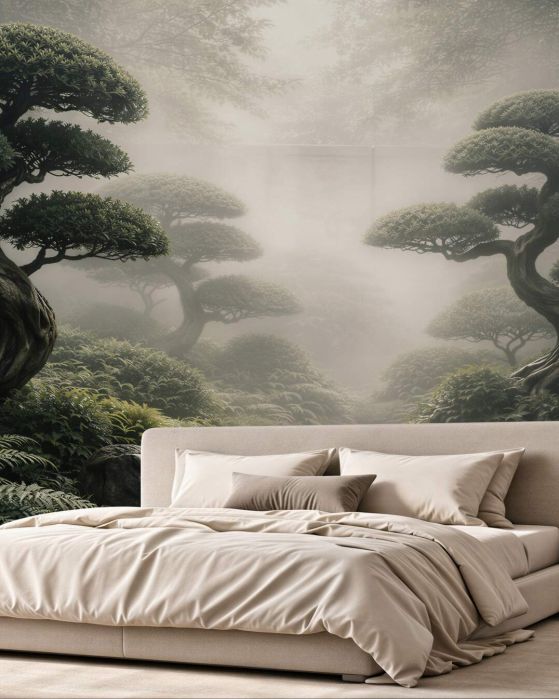 Fototapeta mistyczny ogród bonsai
