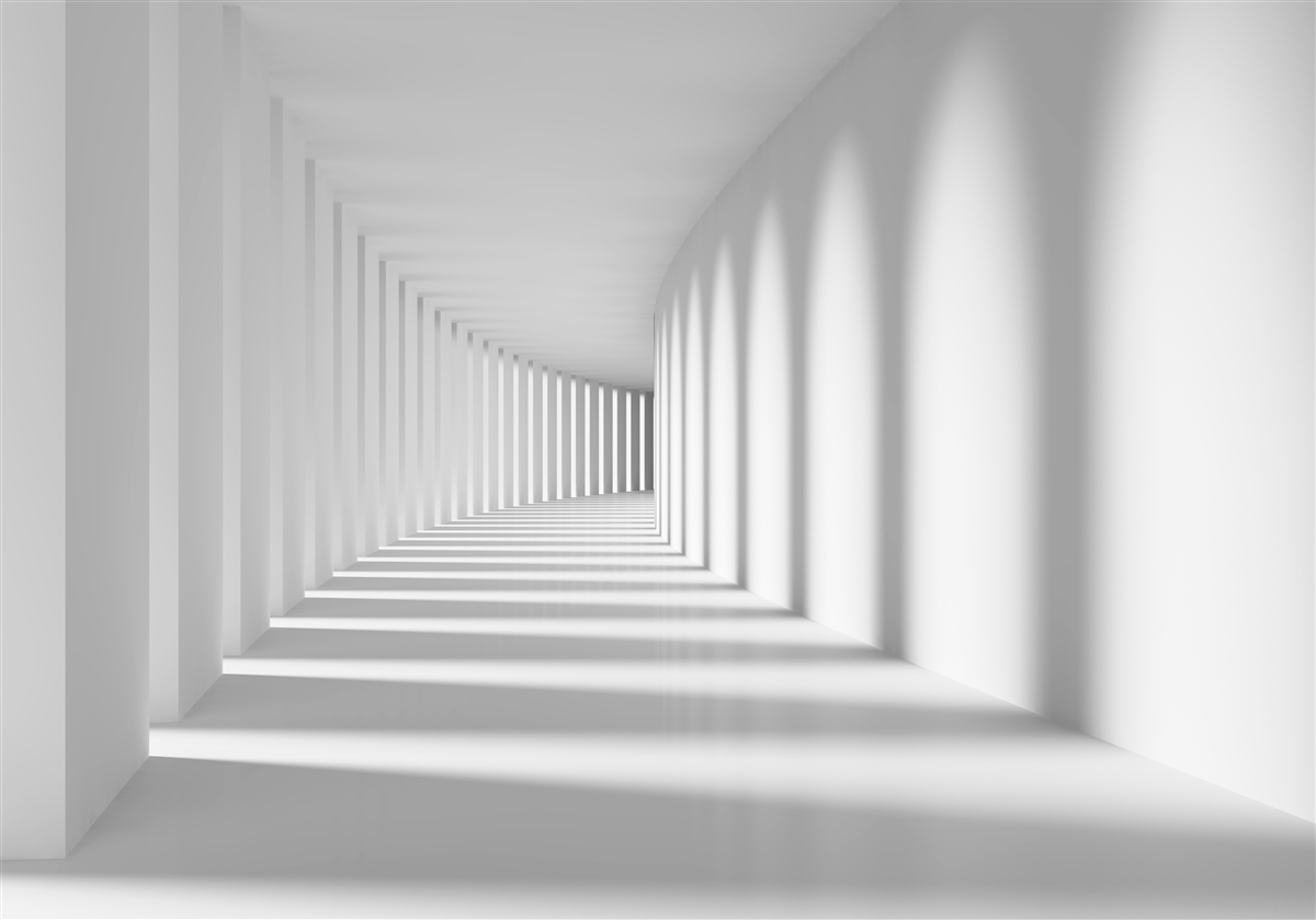 Fototapeta wysokie kolumny tunelu wyjściowego