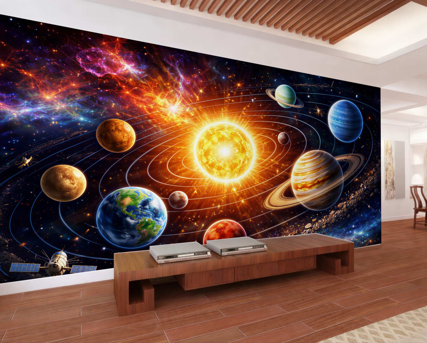 Fototapeta kolorowy układ planetarny