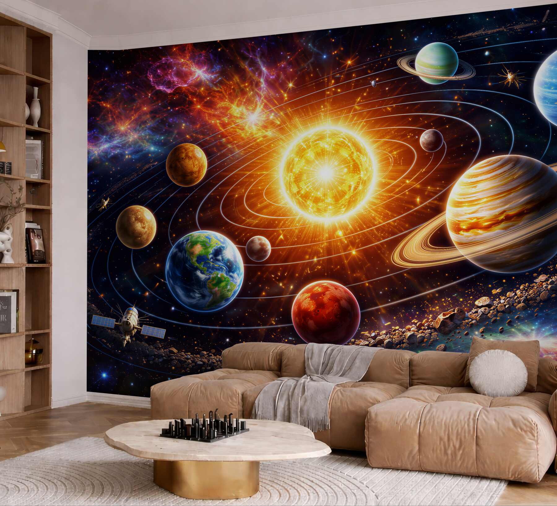 Fototapeta kolorowy układ planetarny