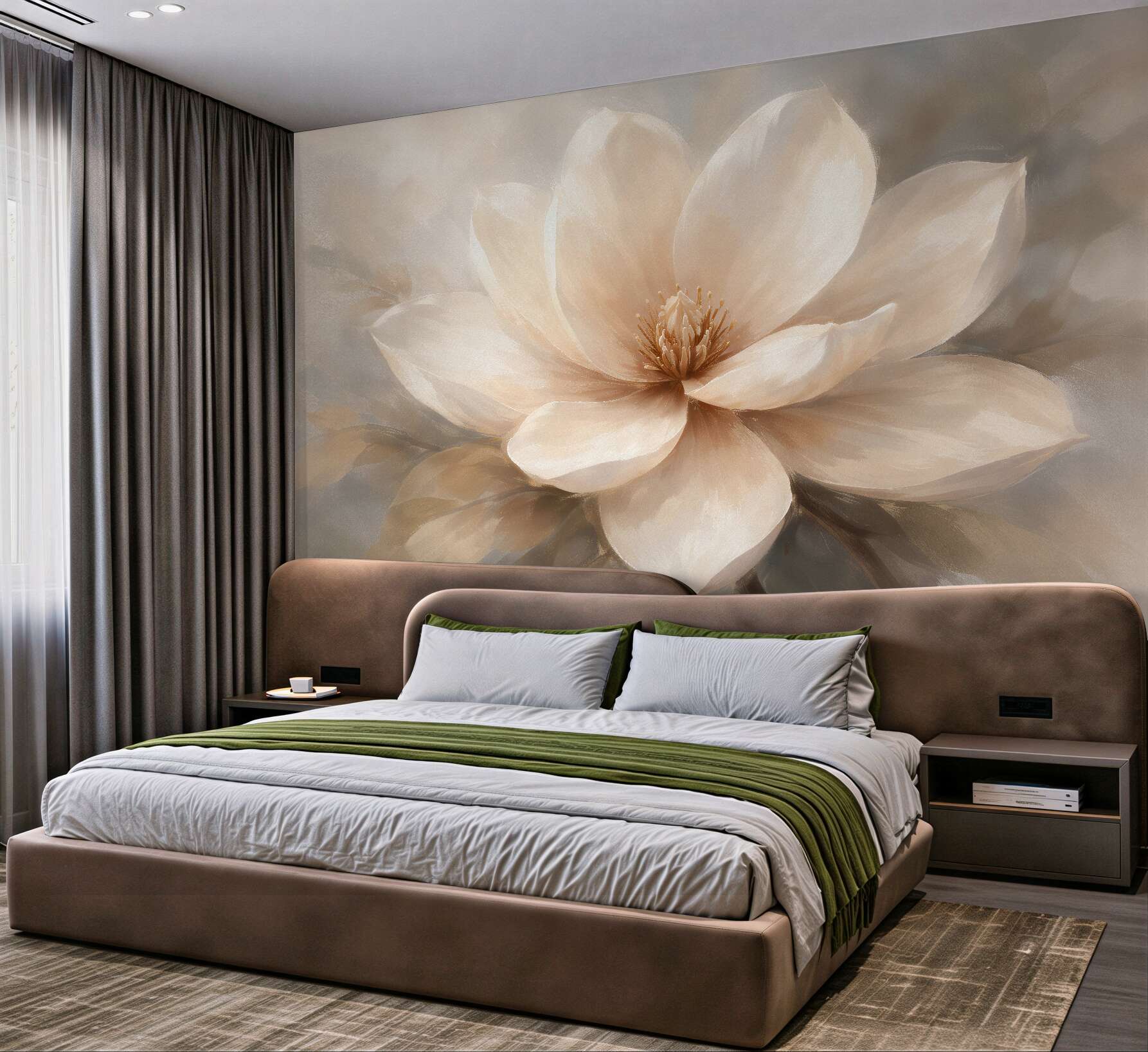 Fototapeta kremowa magnolia w blasku