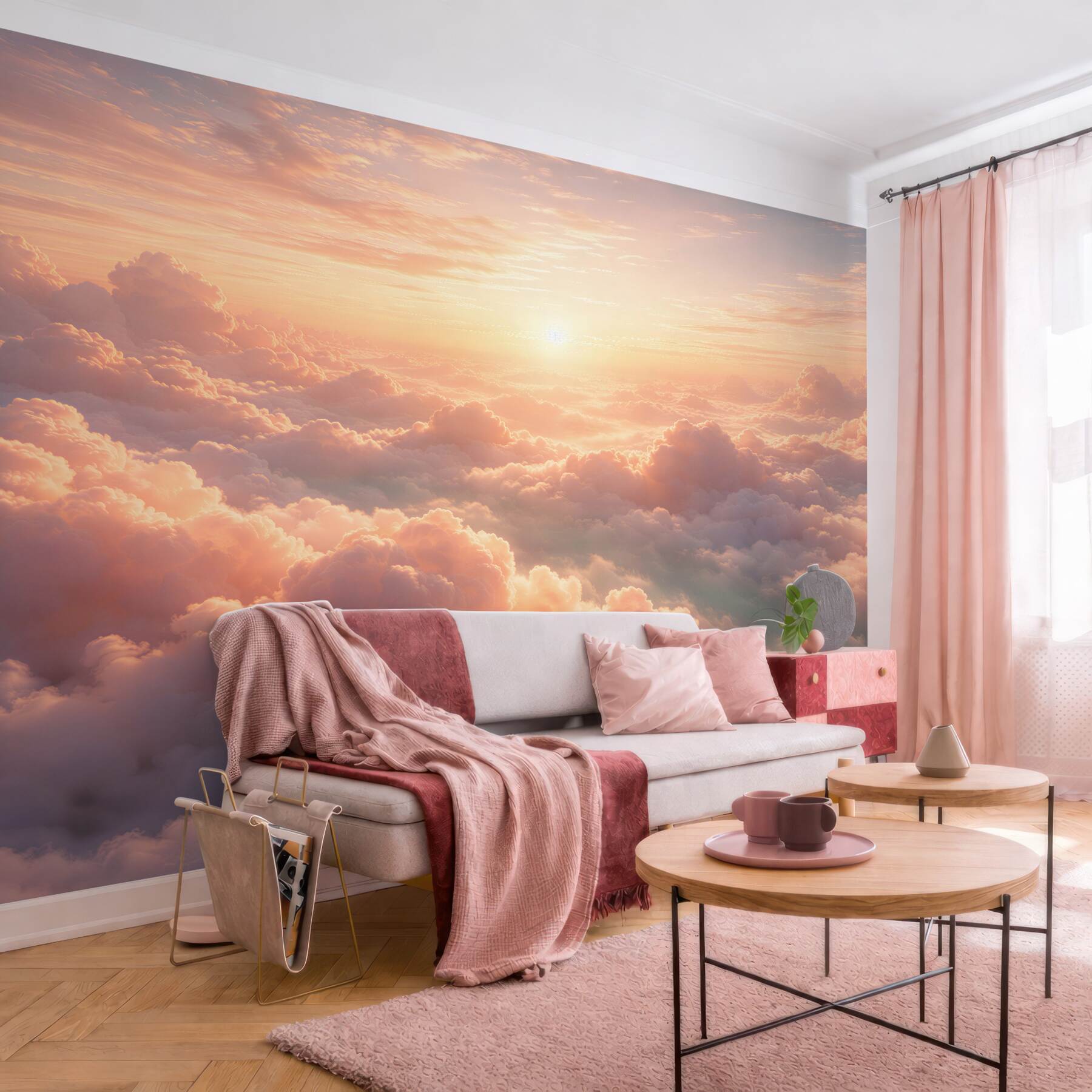 Fototapeta pastelowe chmury o świcie