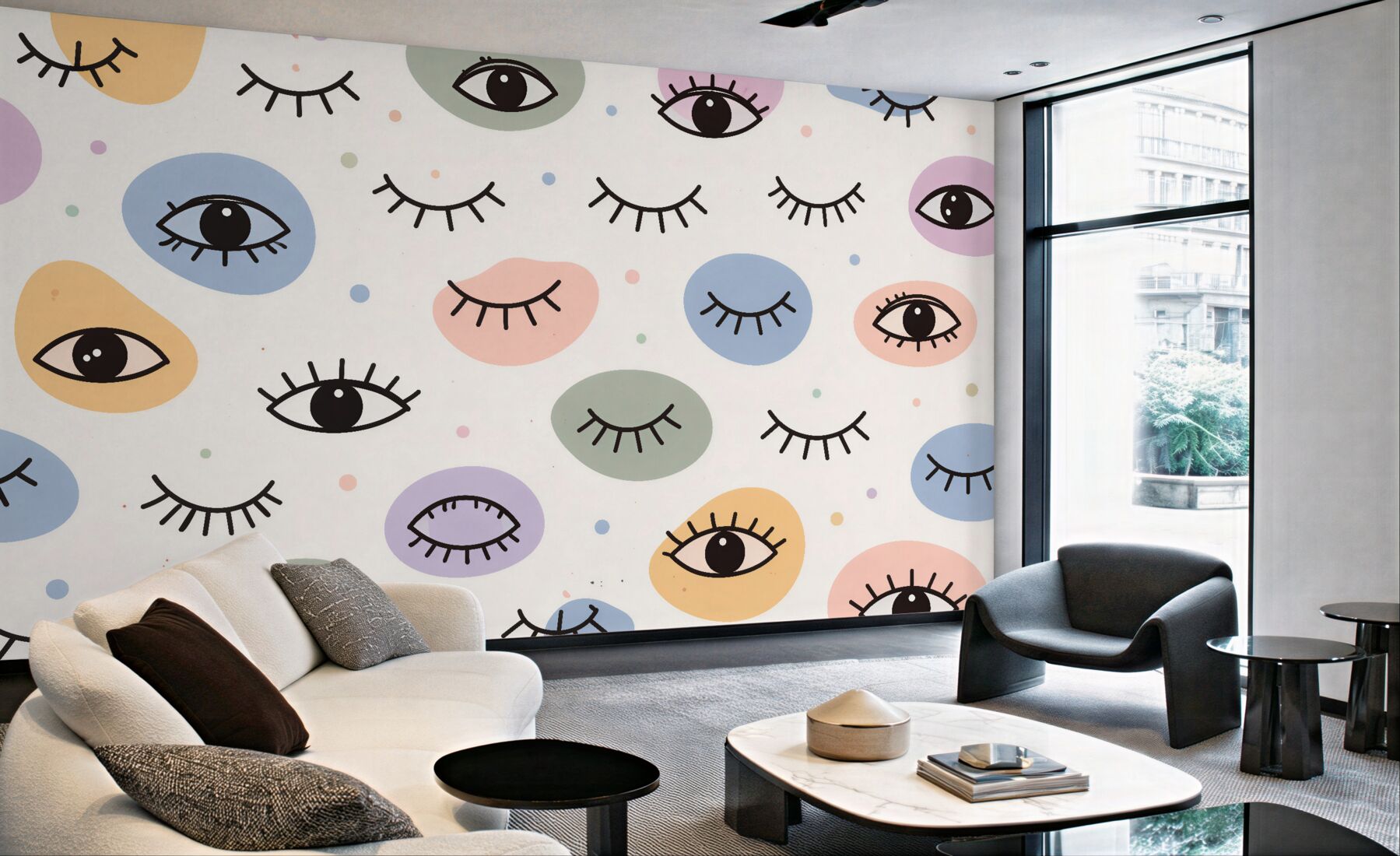 Fototapeta pastelowe oczy boho