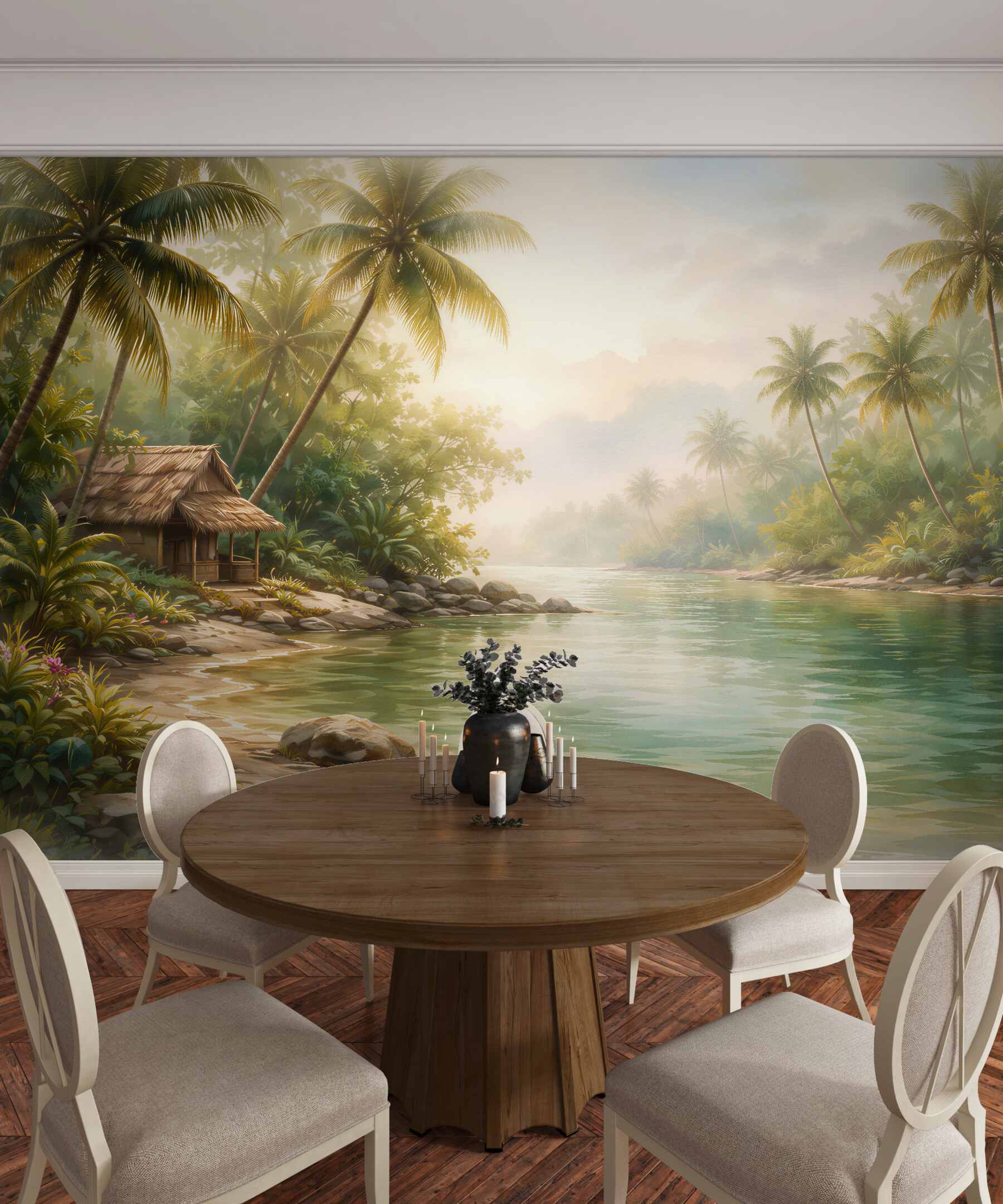 Fototapeta tropikalna laguna o świcie