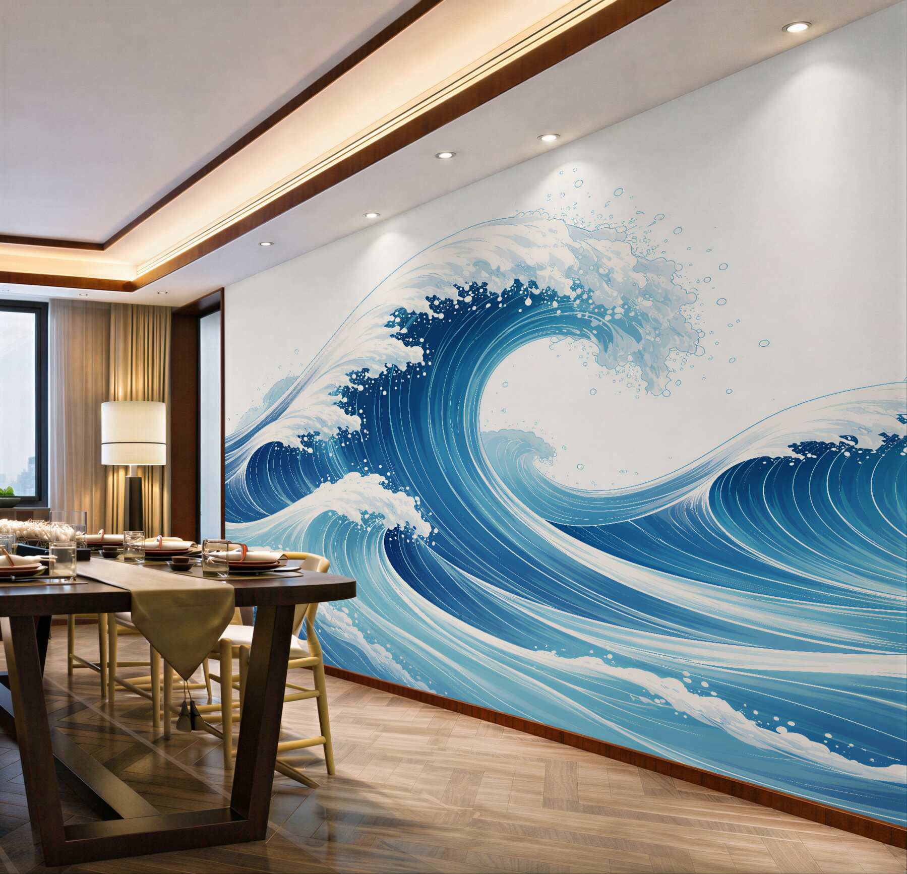Fototapeta błękitne fale oceanu