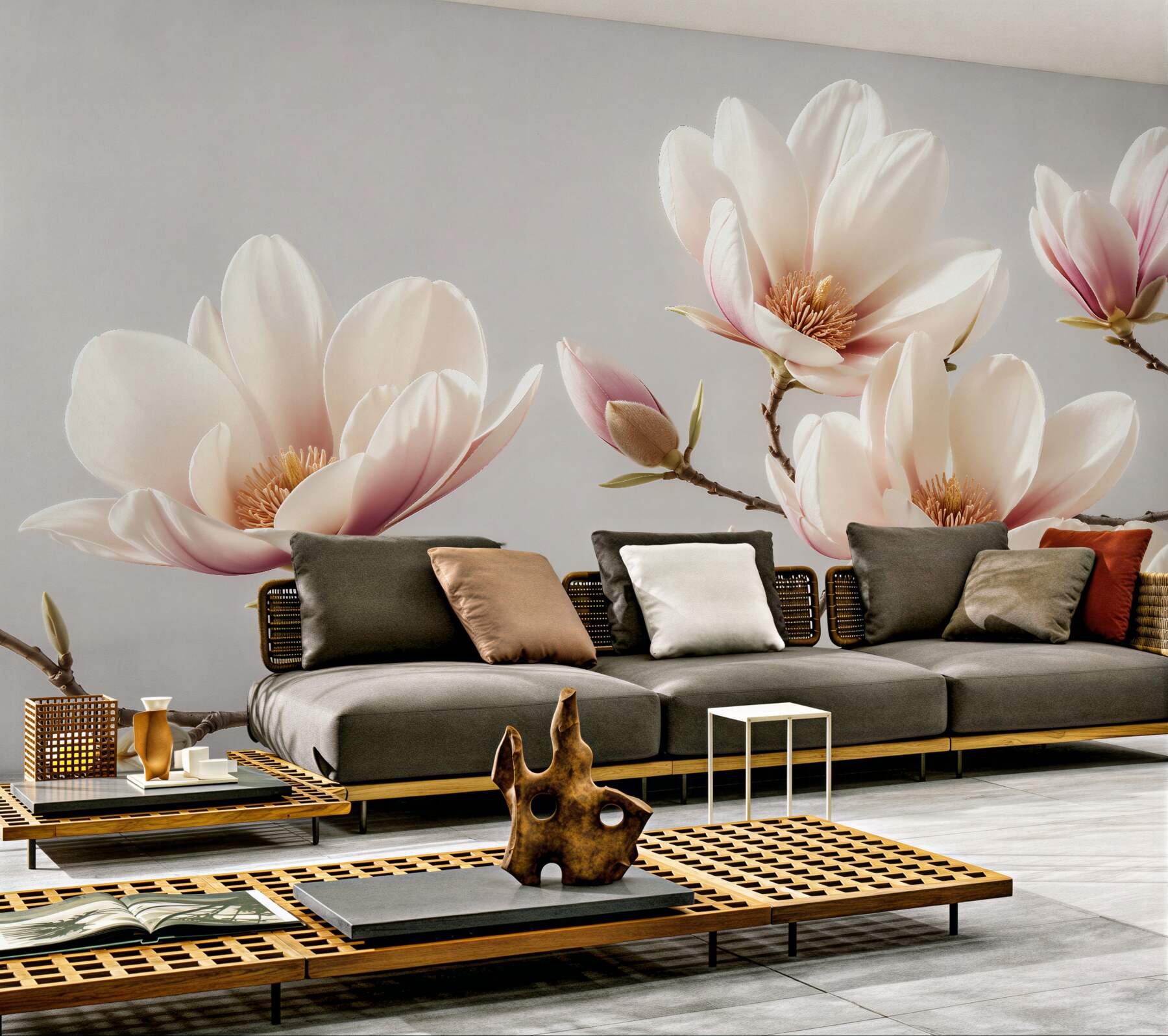 Fototapeta delikatna magnolia w blasku świtu