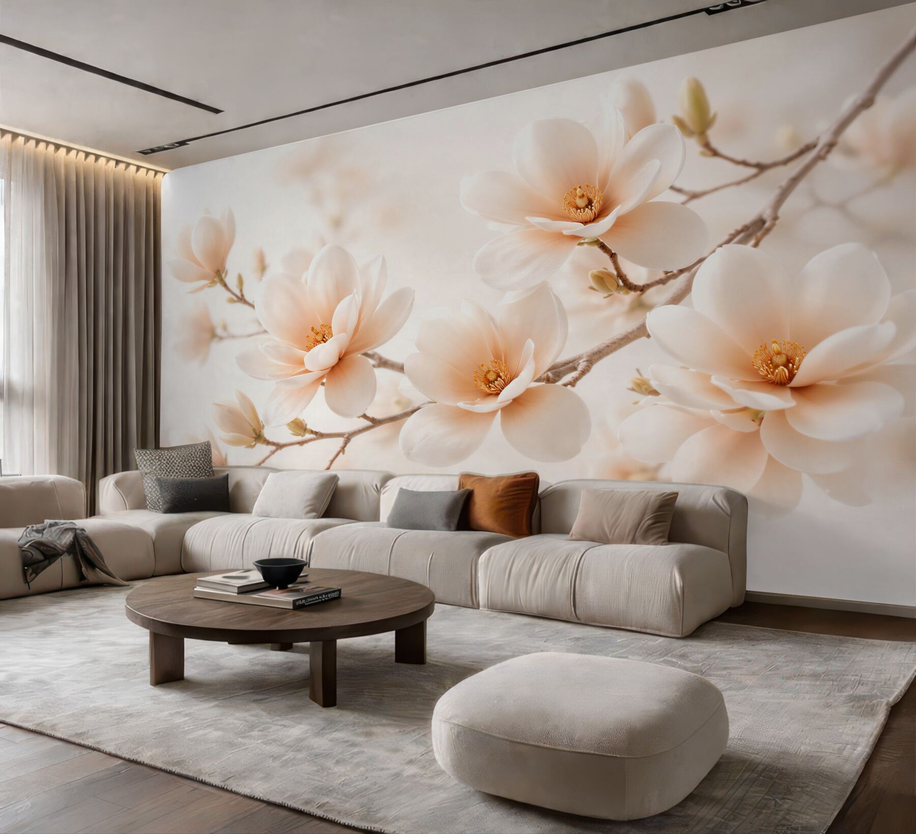 Fototapeta delikatna magnolia w jasnym rozkwicie
