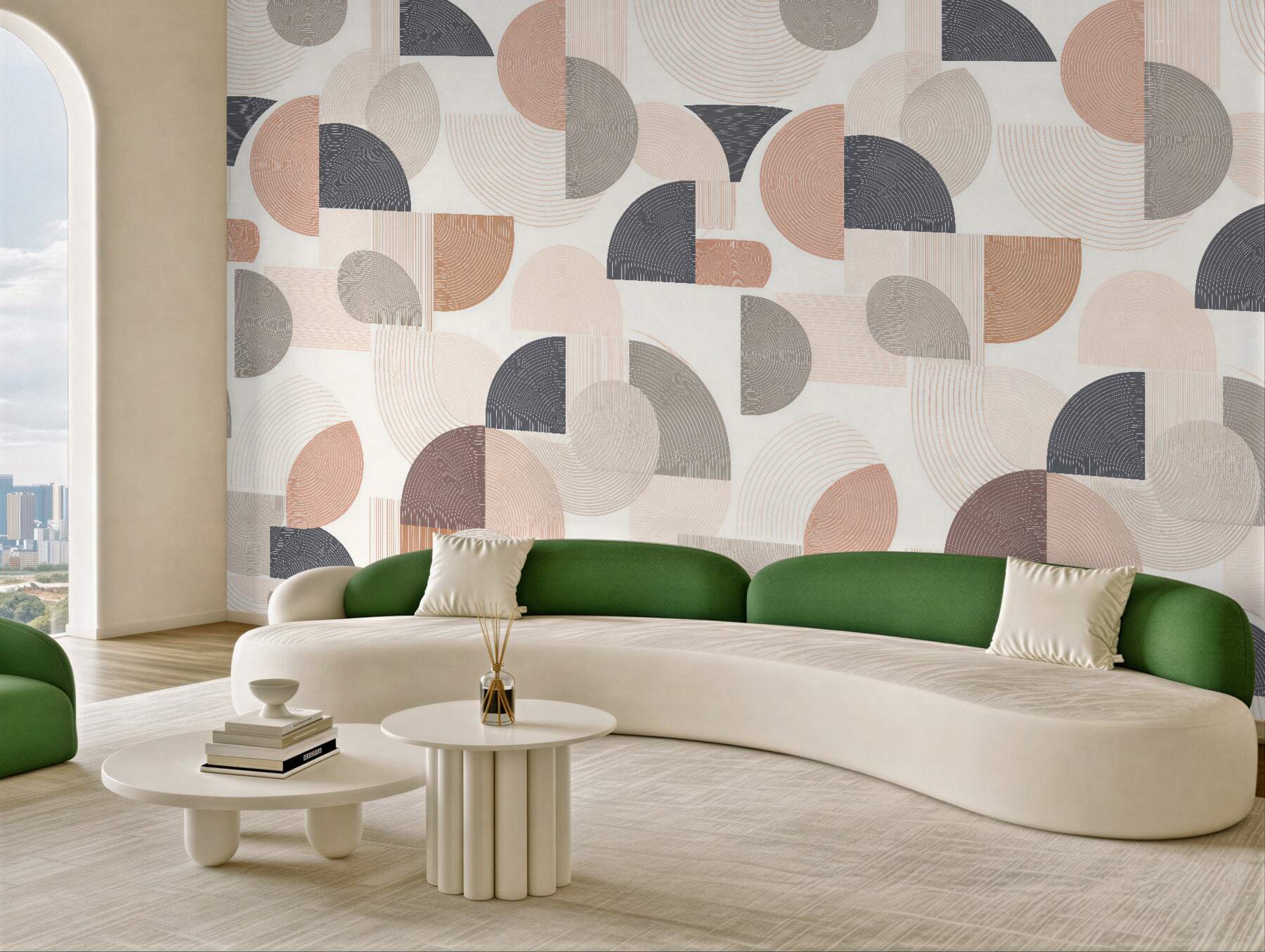 Fototapeta geometryczna harmonia w pastelach