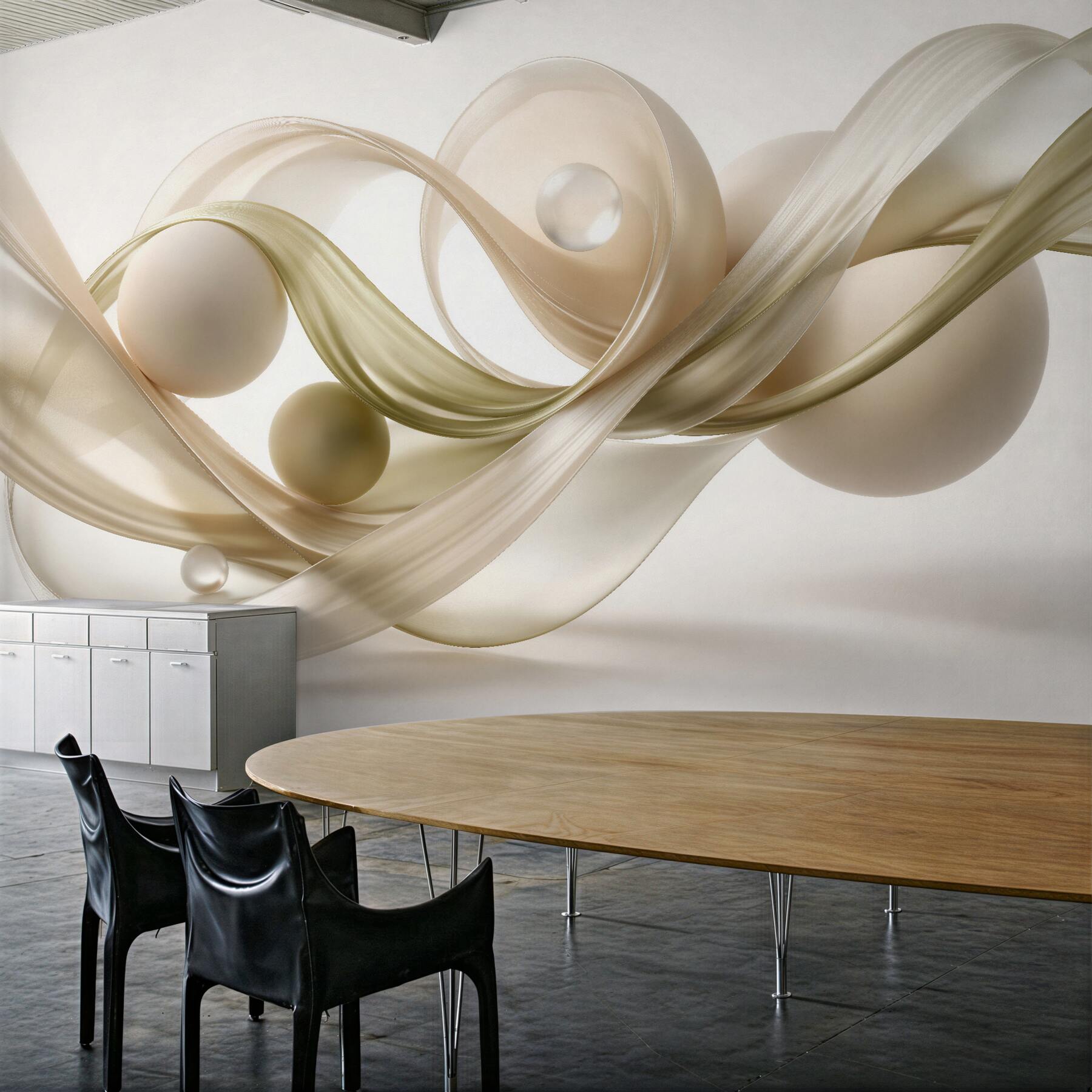 Fototapeta złota abstrakcja z kulami 3d