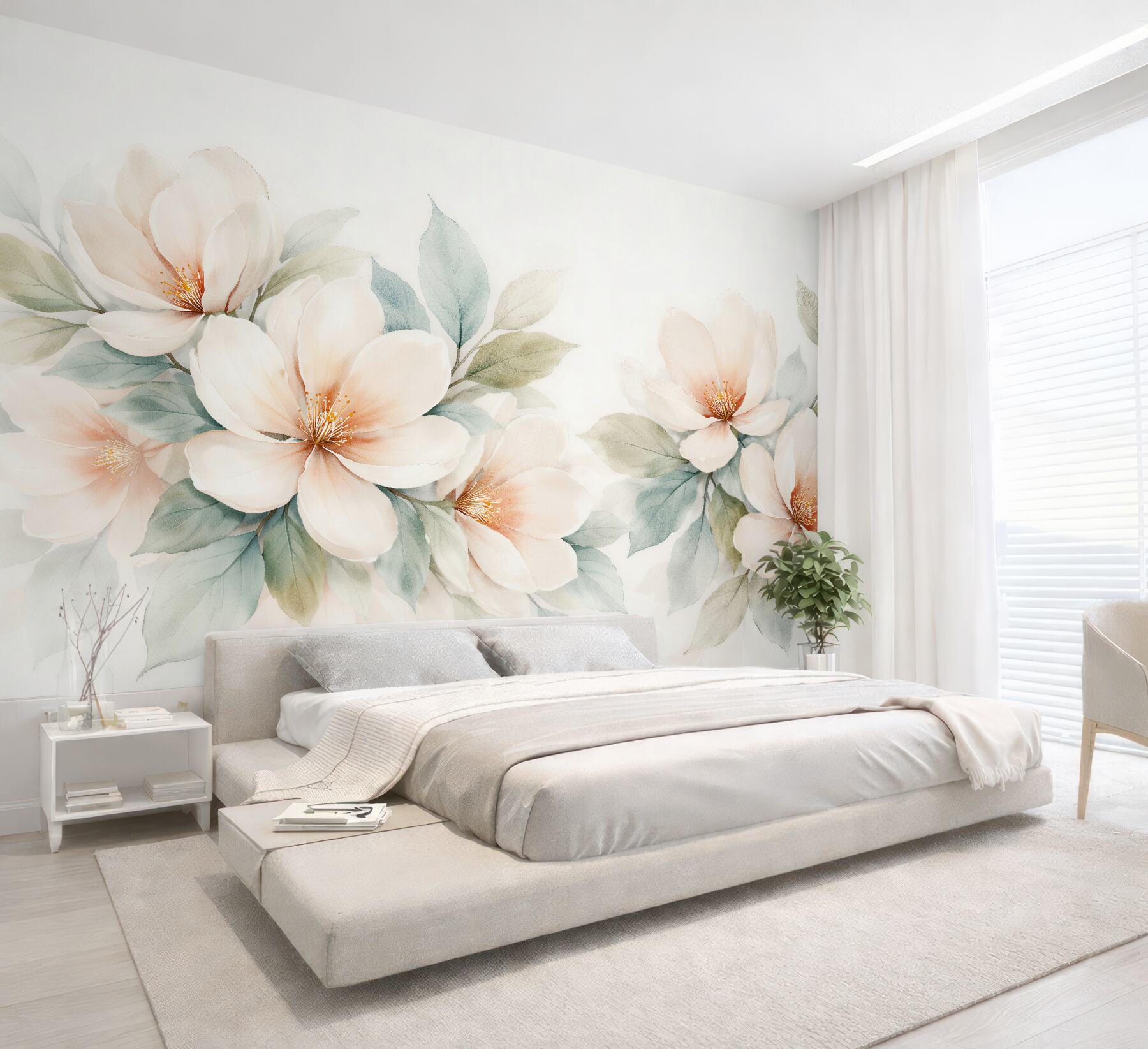 Fototapeta kremowe magnolie w subtelnej elegancji