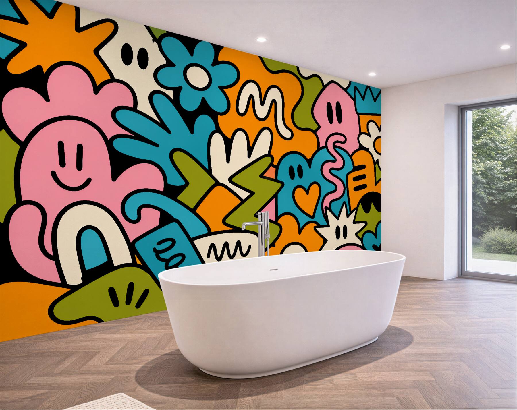 Fototapeta kolorowy pop art uśmiech