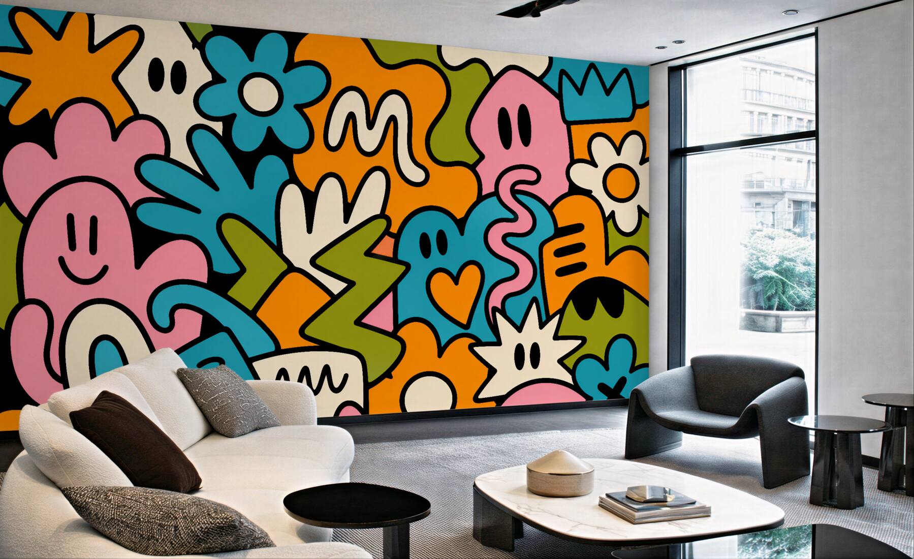 Fototapeta kolorowy pop art uśmiech