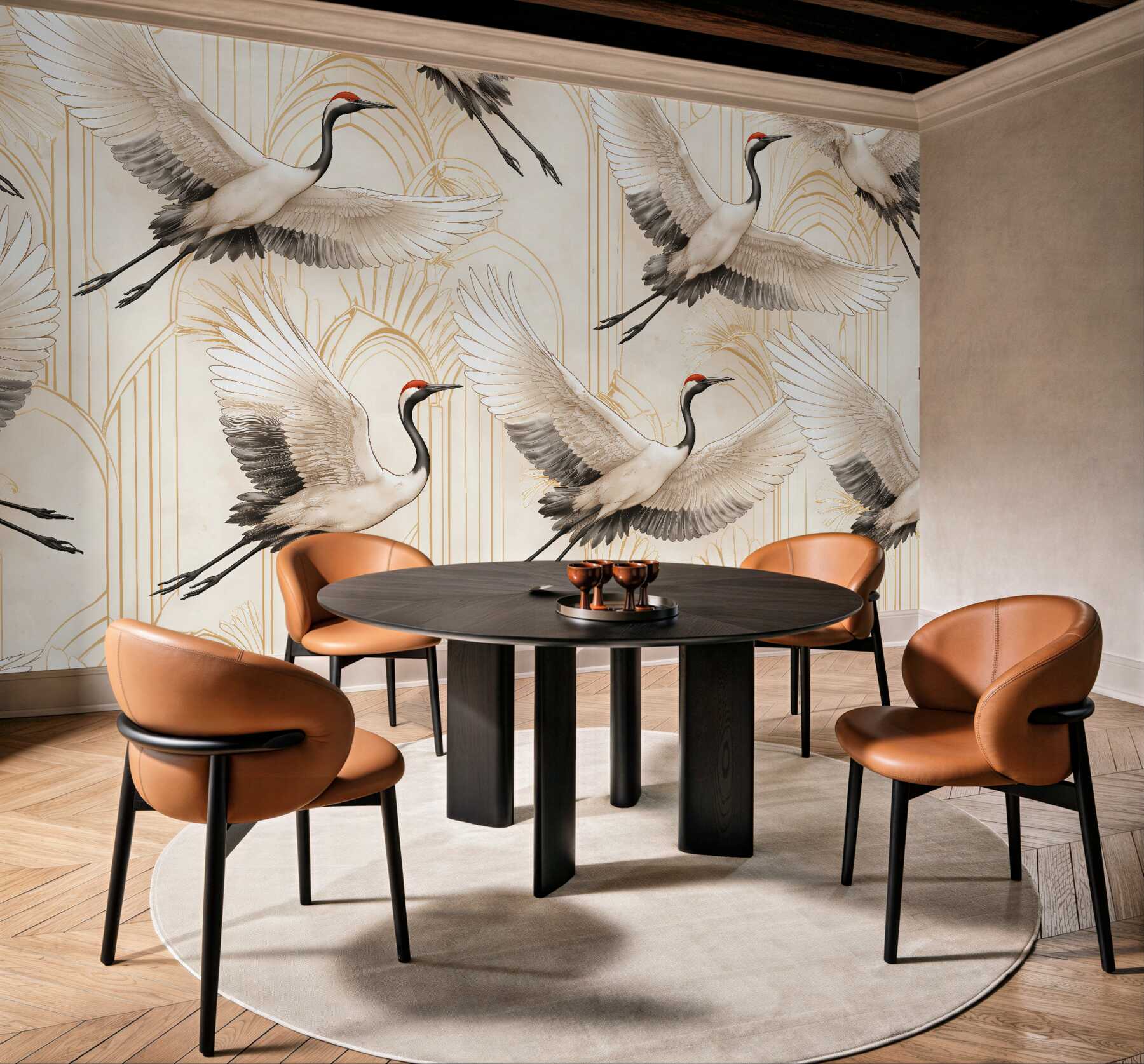 Fototapeta Żurawie w eleganckim stylu art déco