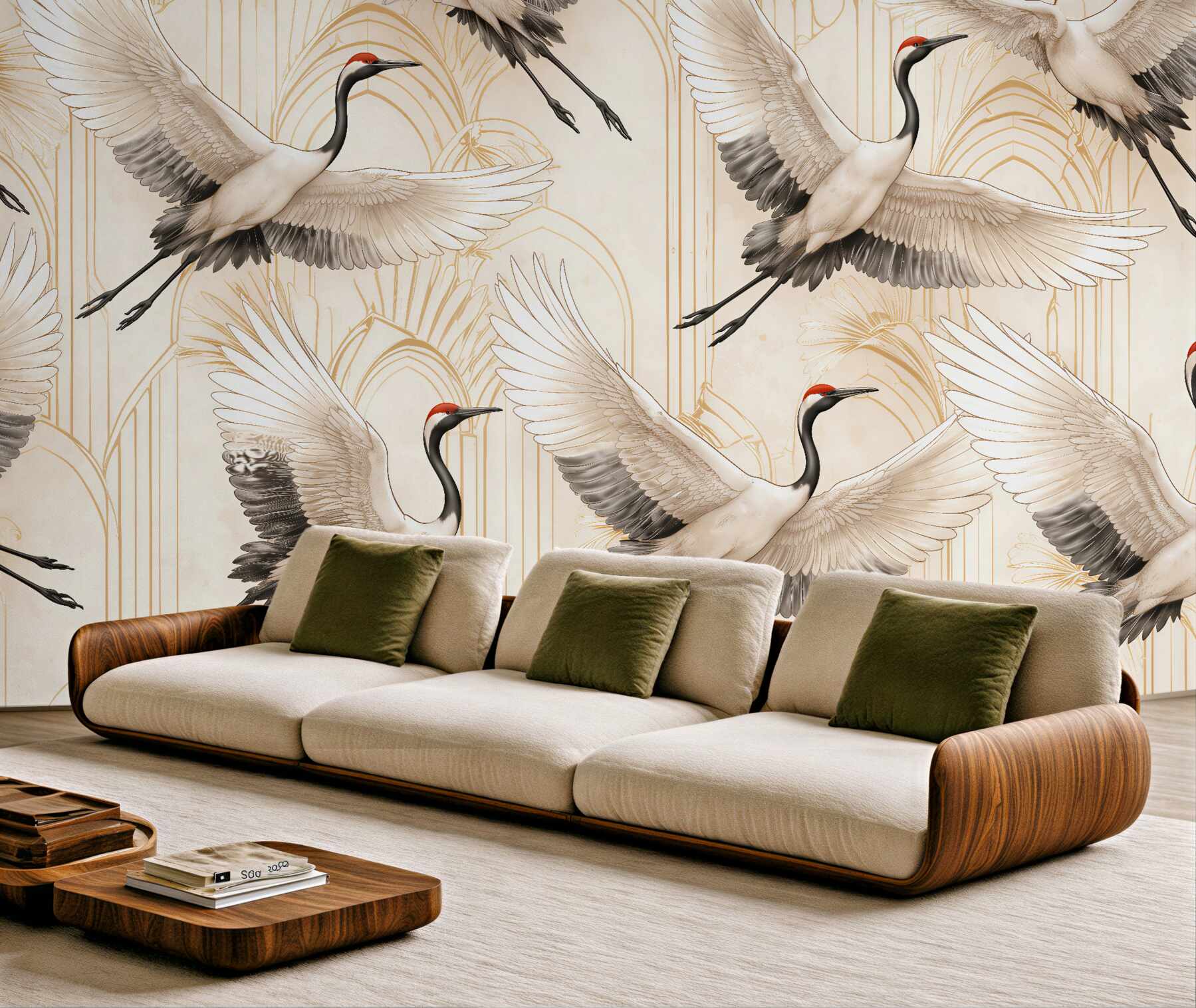 Fototapeta Żurawie w eleganckim stylu art déco