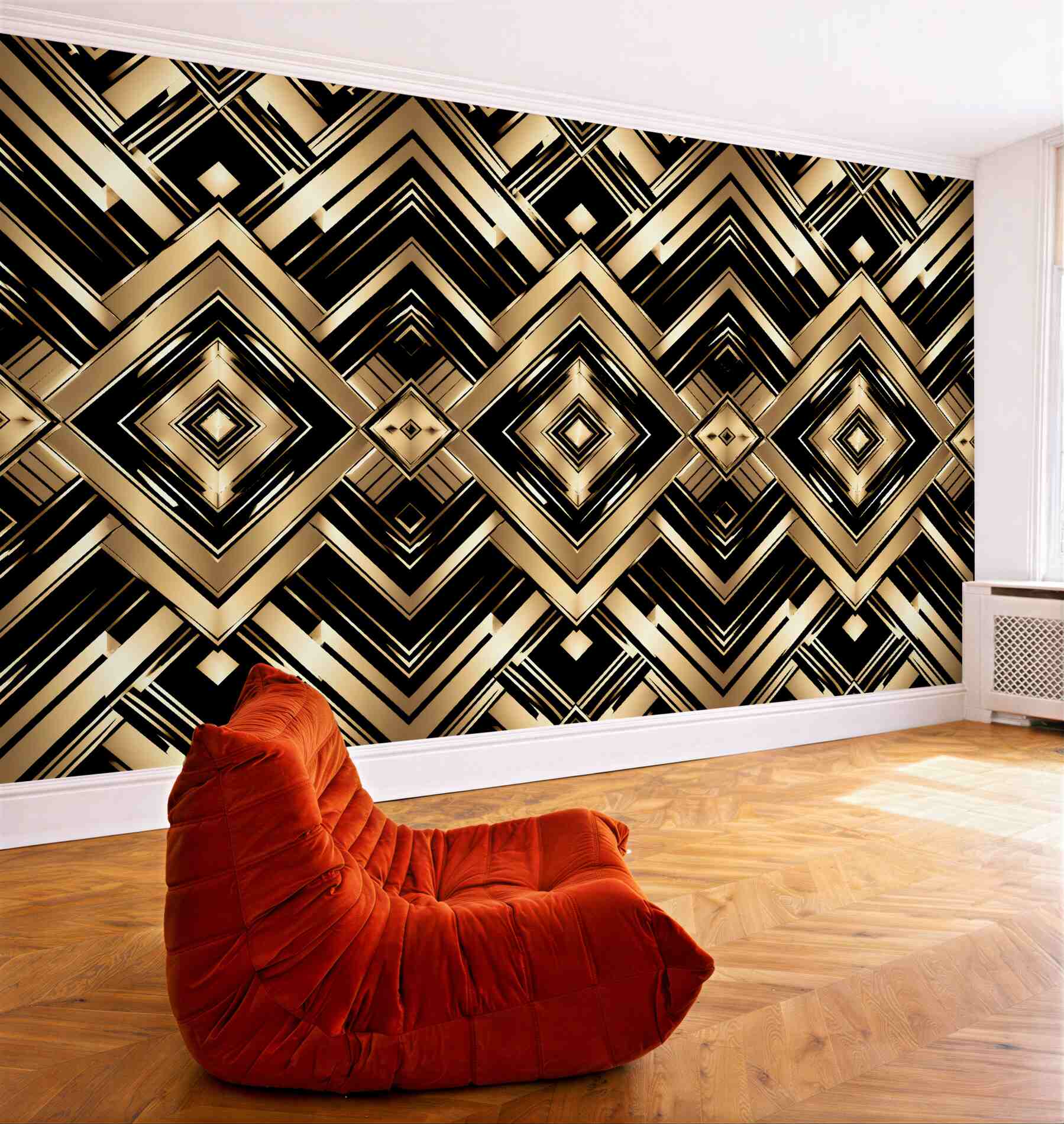 Fototapeta złota geometria w stylu glamour