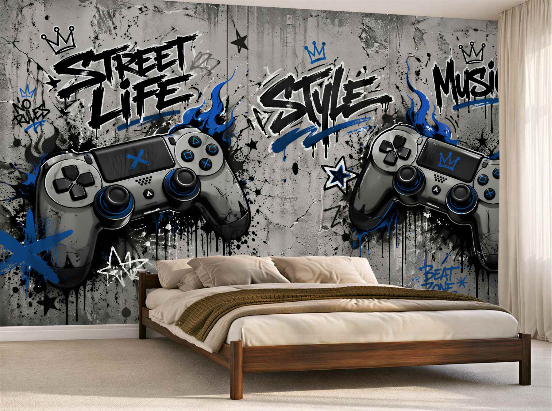 Fototapeta gaming street style z padami