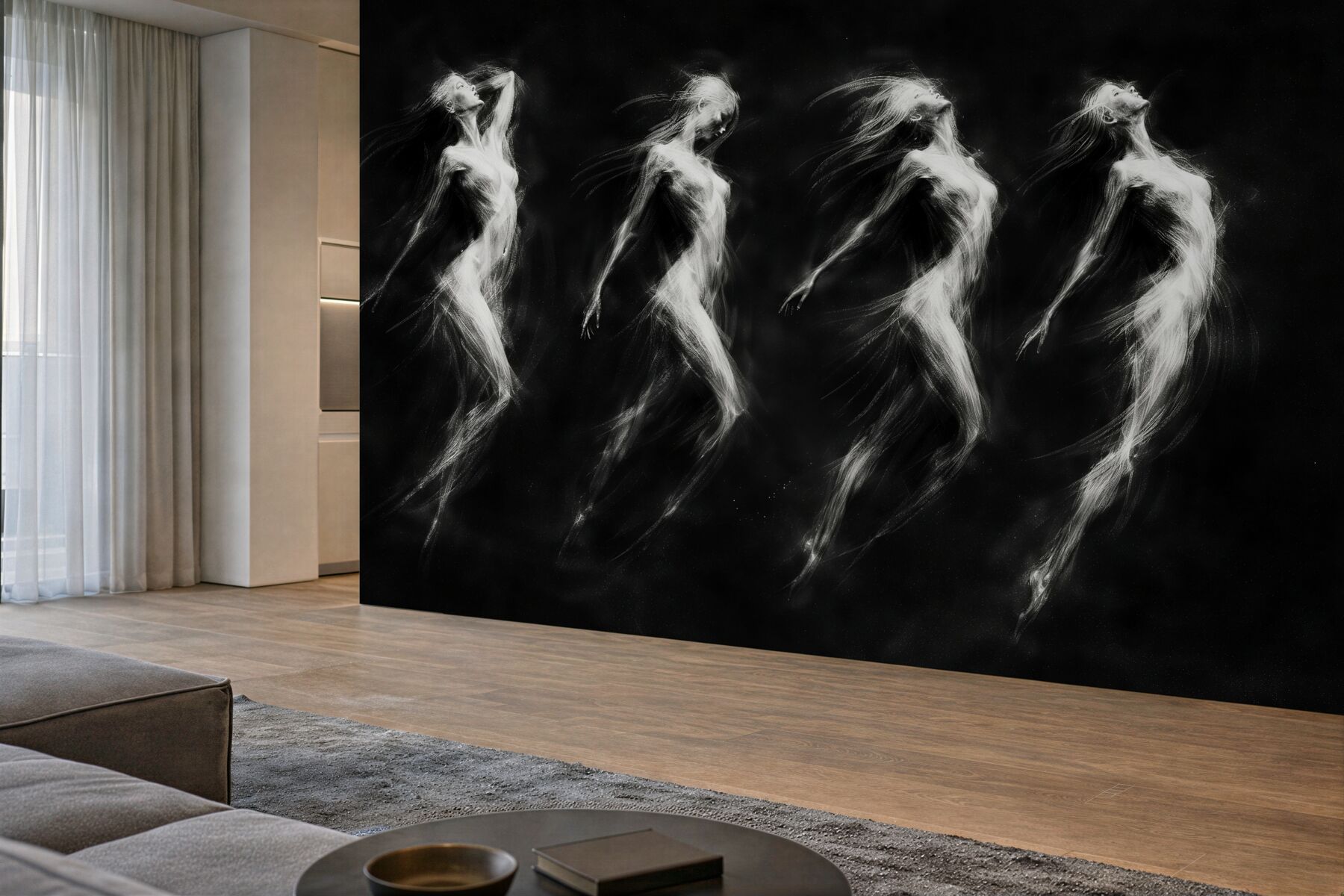Fototapeta eteryczne sylwetki kobiet w czerni
