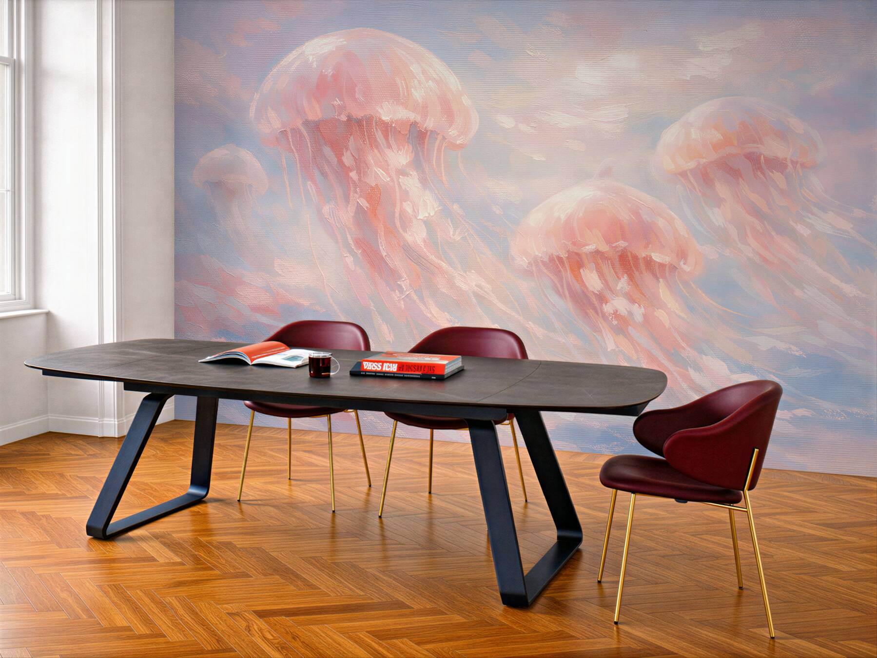 Fototapeta pastelowe meduzy w marzycielskiej toni