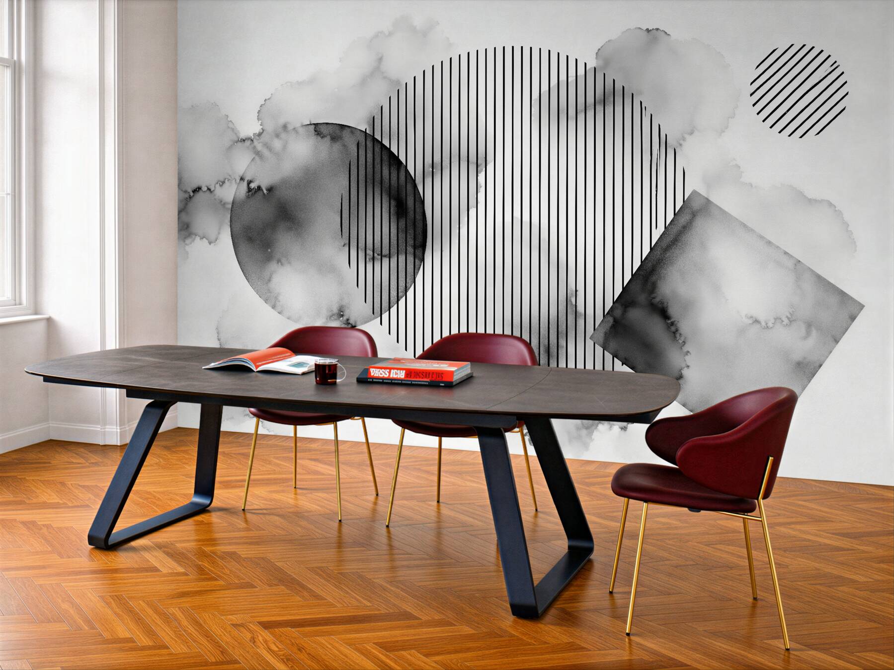 Fototapeta szara abstrakcja z geometrią