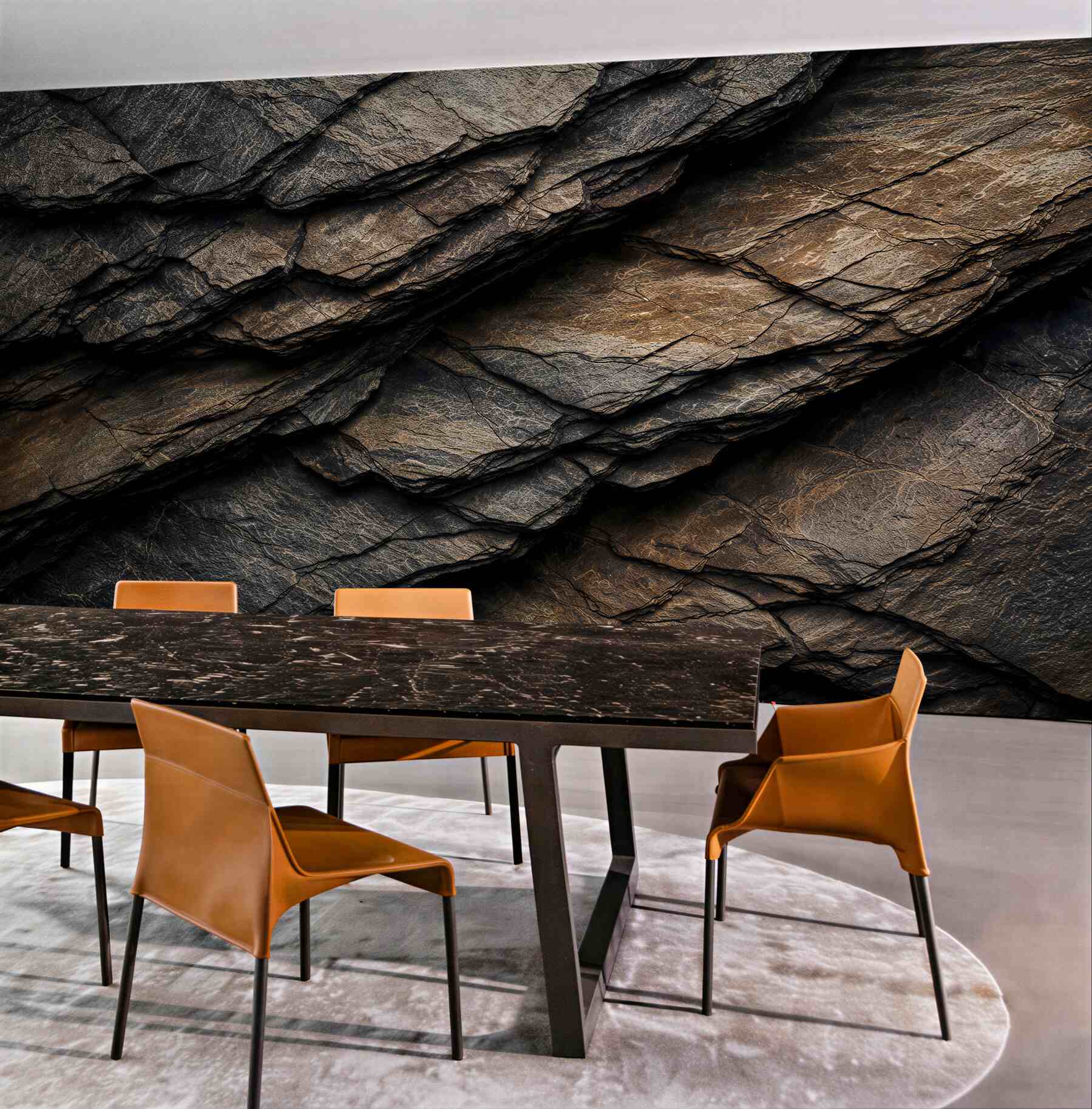 Fototapeta skalna faktura w ciemnym brązie