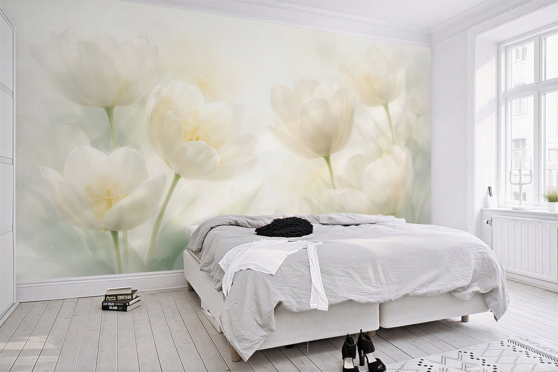 Fototapeta Świetliste białe tulipany