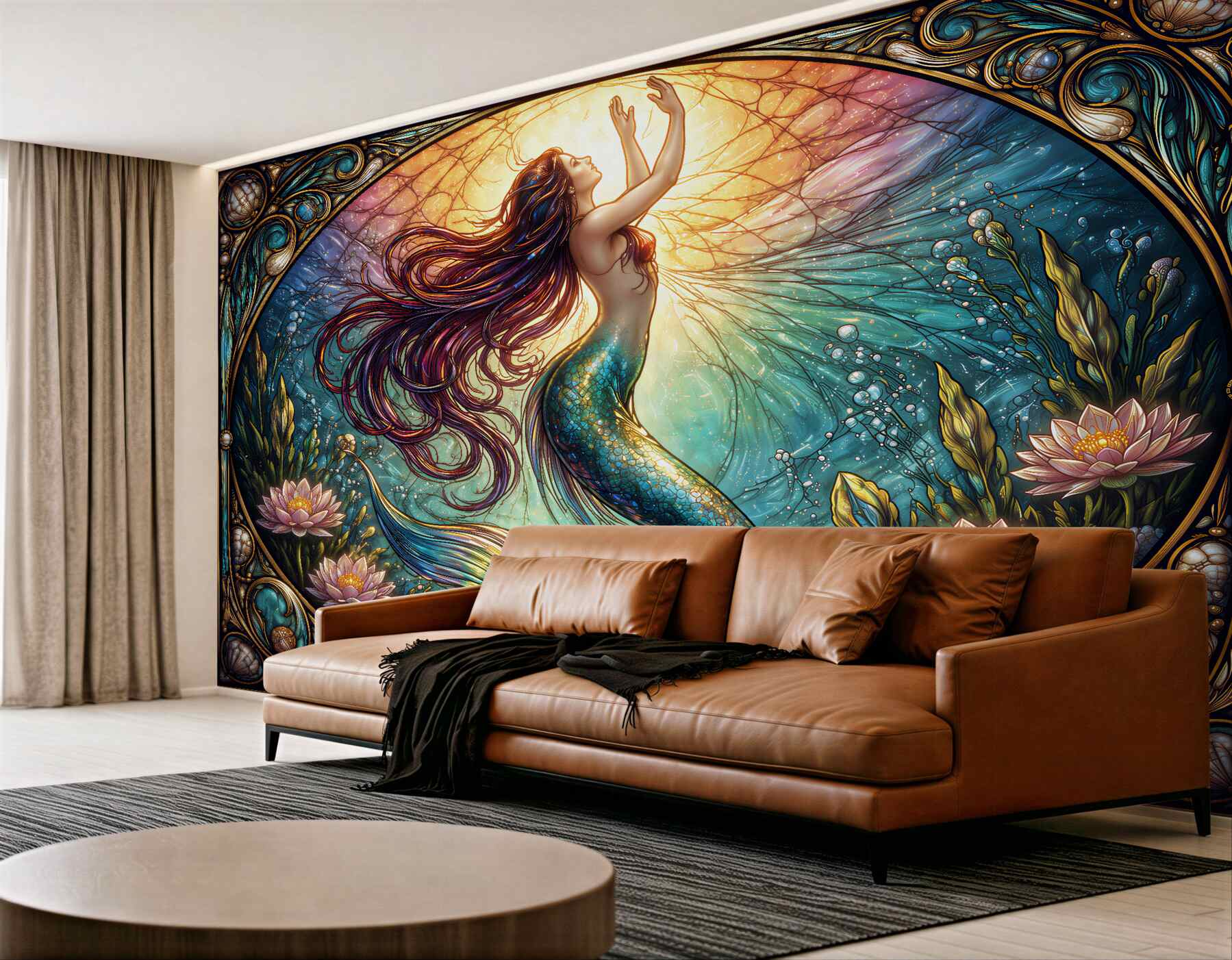 Fototapeta magiczna syrena w blasku wody