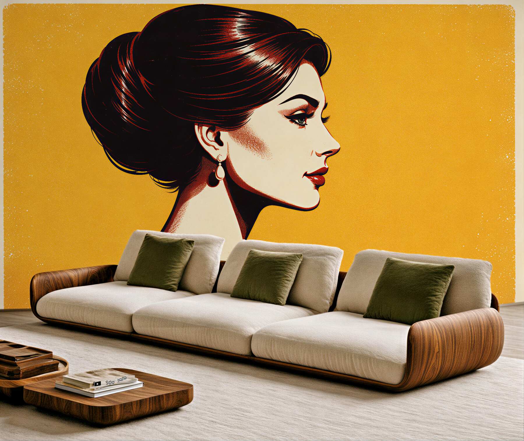 Fototapeta elegancki profil kobiety retro