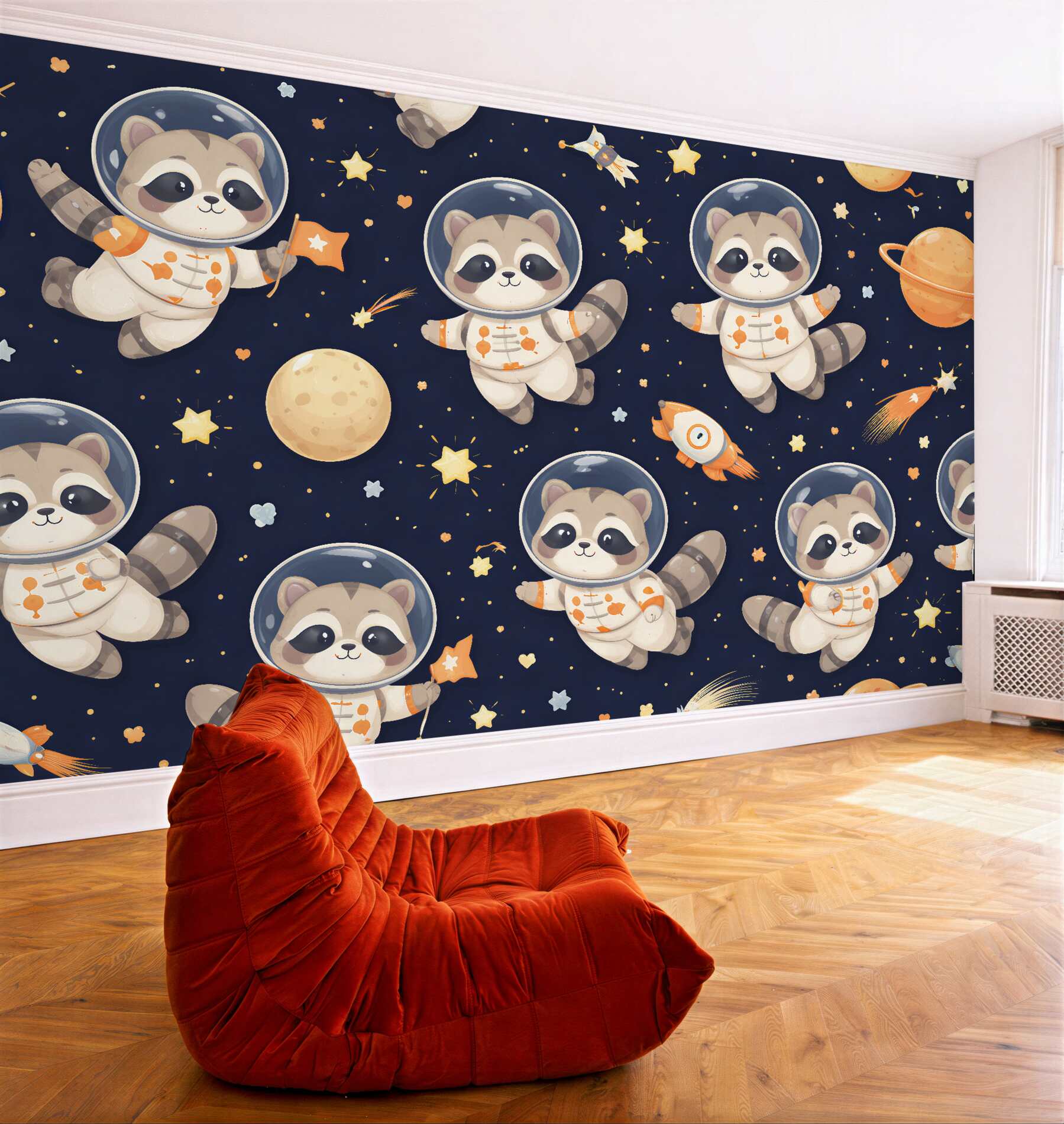 Fototapeta szopy astronauci w kosmicznej przygodzie