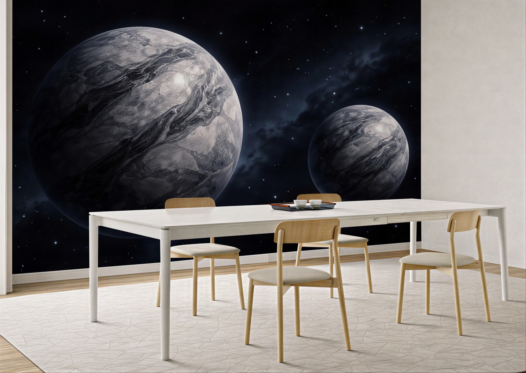 Fototapeta mroczne planety w gwiezdnej ciszy
