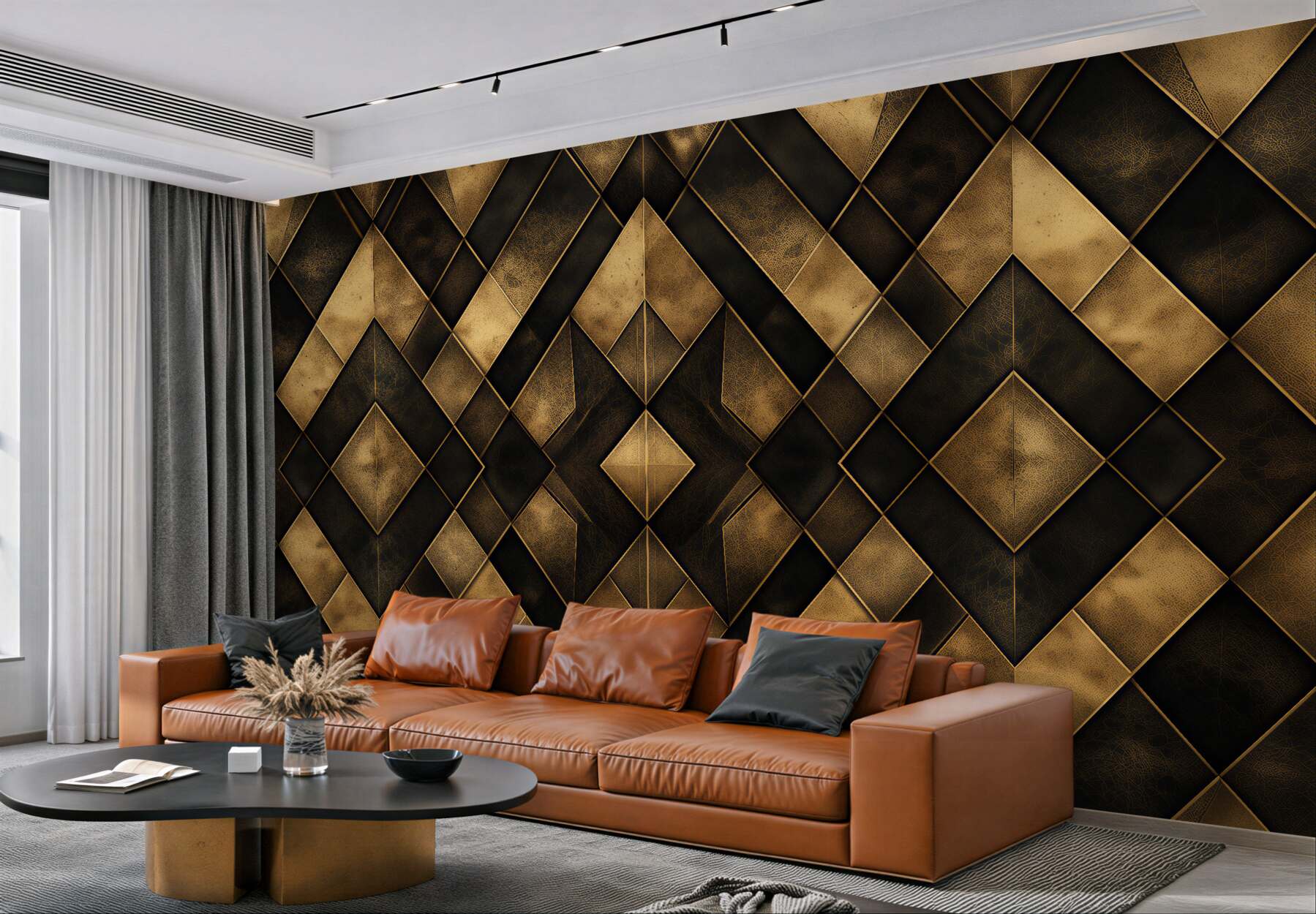 Fototapeta złota geometria art deco