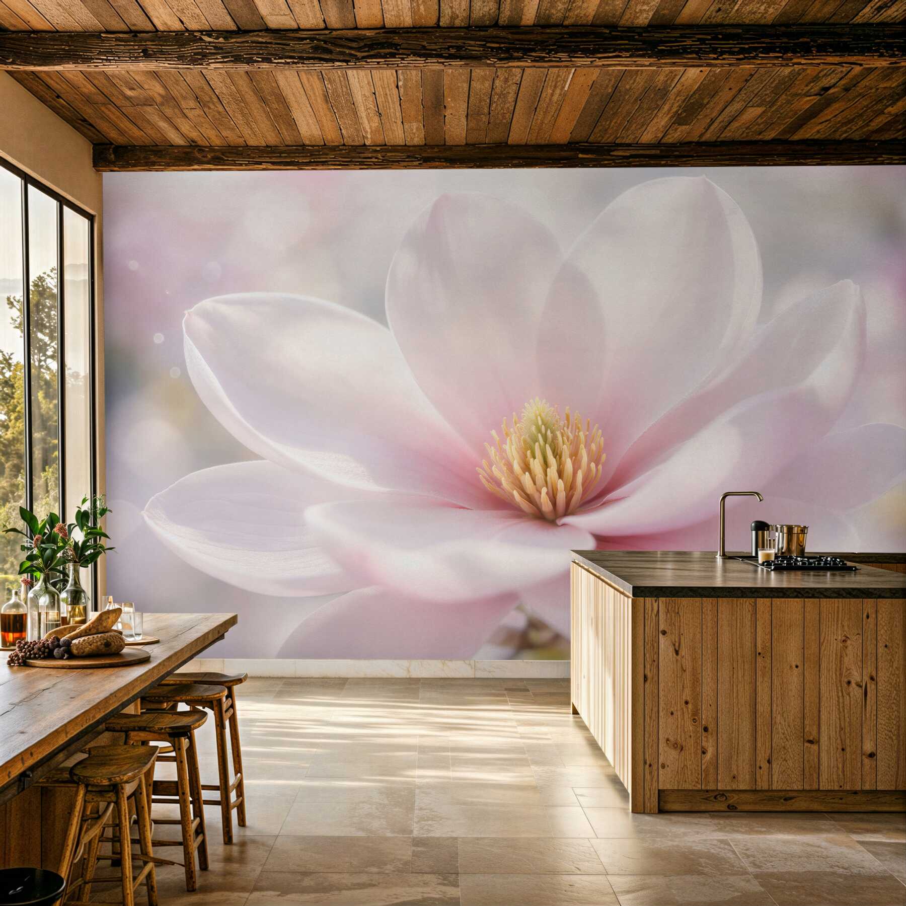 Fototapeta subtelna magnolia w blasku