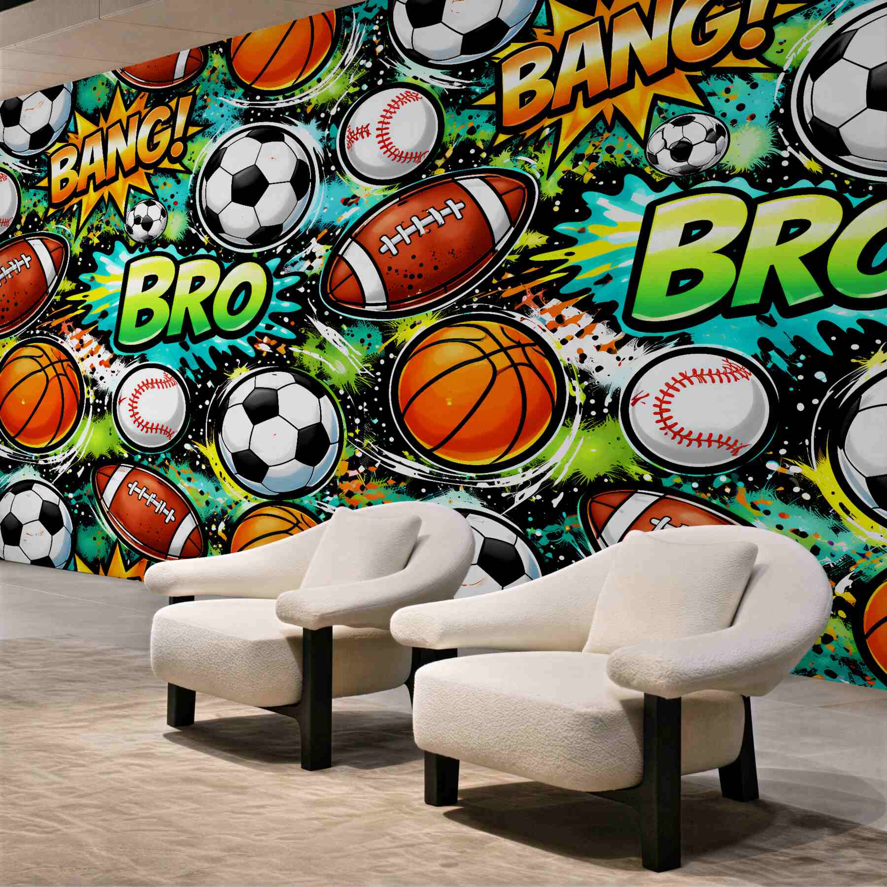 Fototapeta komiksowy Świat sportu