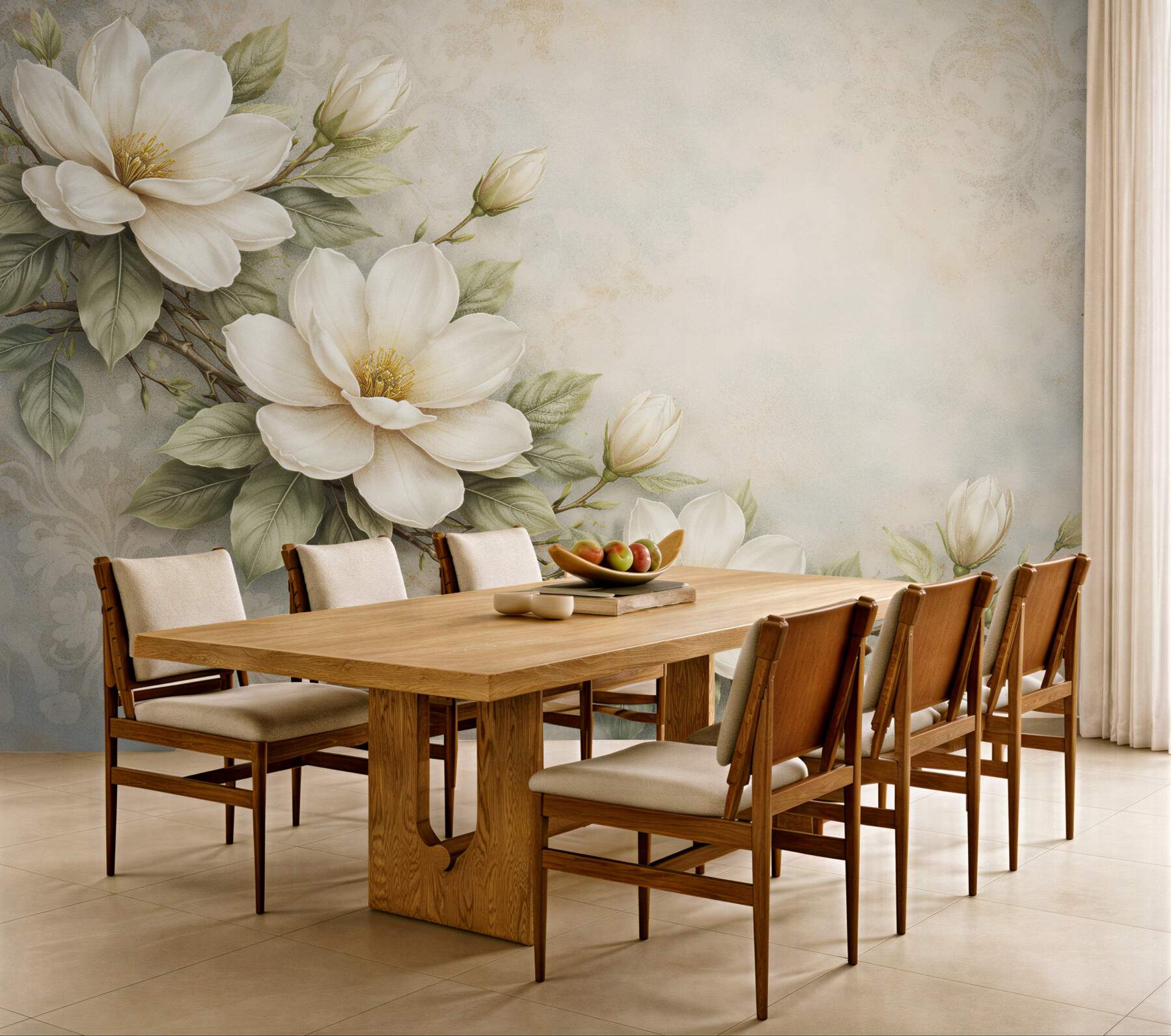Fototapeta kremowe magnolie w eleganckim rozkwicie