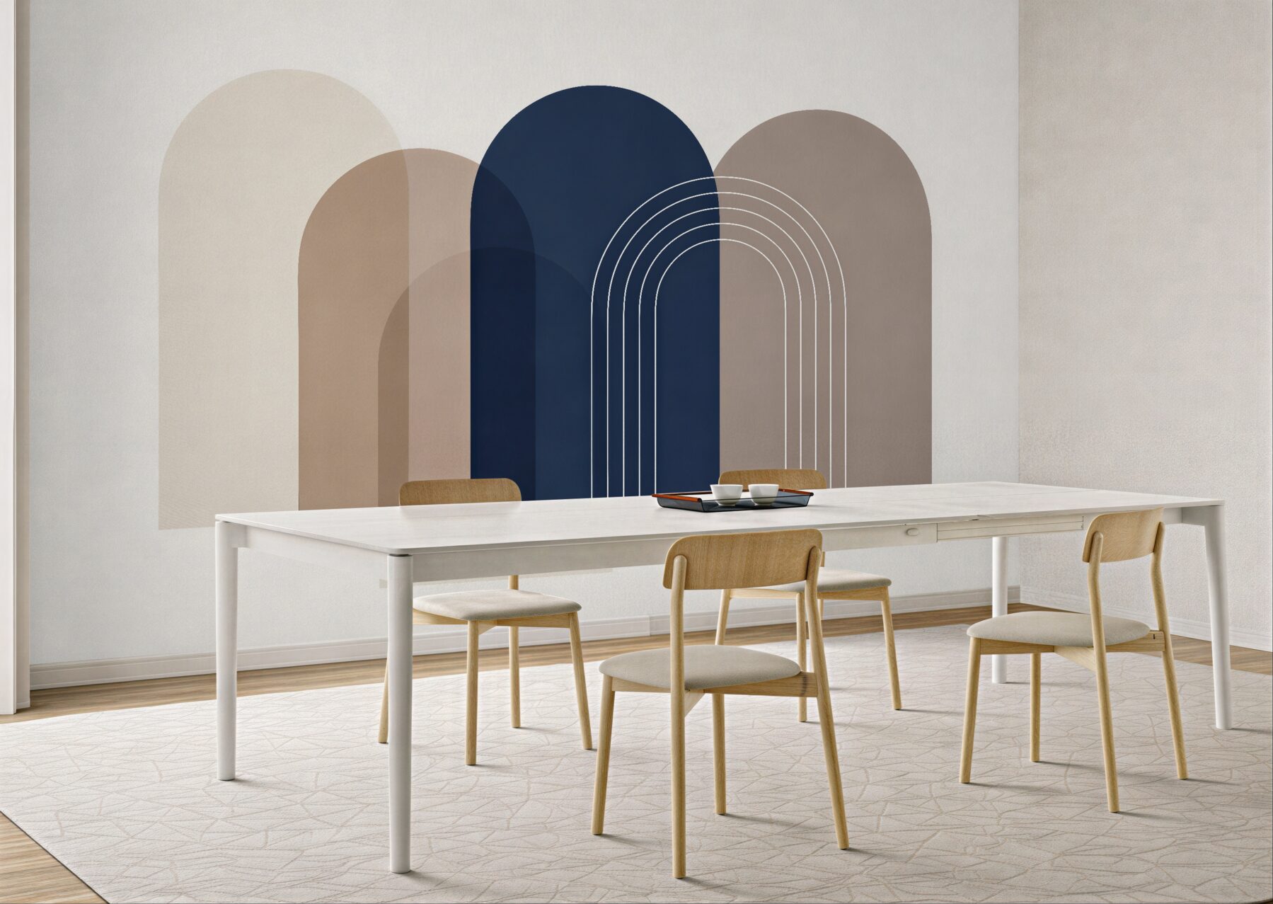 Fototapeta minimalistyczne łuki w beżach
